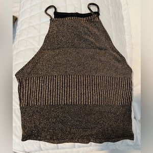 Fashion Nova glitter gold tank
